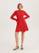 Sukienka z szerokimi mankietami - Czerwony