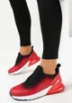 Czerwono-Czarne Buty Sportowe z Siateczkowymi Wstawkami Afnira