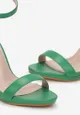 Zielone Sandały na Wysokiej Szpilce z Imitacji Skóry Shanah