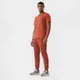 Męskie spodnie dresowe joggery 4F 4FAW22TTROM358 - pomarańczowe