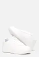 Białe Buty Sportowe Sznurowane na Grubej Podeszwie Taleith