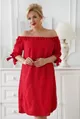Czerwona błyszcząca sukienka hiszpanka - MARITA
