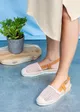Różowe sandały espadryle ażurowe z zakrytymi palcami Casu C20X4/P