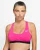 Damski ciążowy stanik sportowy z wkładkami zapewniający średnie wsparcie Nike (M) Swoosh - Różowy