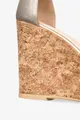 Złote sandały skórzane damskie na ozdobnym koturnie produkt polski casu 2339