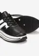Czarne Sneakersy Sznurowane na Platformie Macelynn