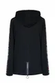 Czarna asymetryczna bluza z ozdobnymi taśmami - CAROLINE