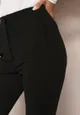 Czarne Spodnie Cygaretki z Kieszeniami Nissali