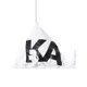 Karl Lagerfeld Beachwear Top bikini o trójkątnym kształcie z nadrukiem z logo