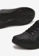 Czarne Sznurowane Buty Sportowe do Kostki z Przeszyciami Juliell