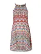 Sukienka z dekoltem halter w kolorowy nadruk