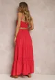 Czerwona Sukienka z Paskiem Asoonice