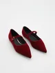 Buty z kolekcji PREMIUM wykonane z łączonych materiałów. - czerwony