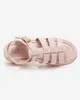 Różowe sandały damskie na grubszej podeszwie Gacino - Obuwie - Jasnoróżowy || Różowy