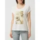 Cream T-shirt z bawełny model ‘Debbie’