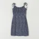 Sukienka mini na ramiączkach - Granatowy