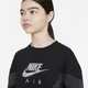 Bluza dresowa z dzianiny dla dużych dzieci (dziewcząt) Nike Air - Czerń