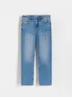 Spodnie jeansowe o regularnym kroju, wykonane z denimu. - niebieski