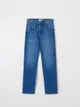 Wyodne jeansy wykonane z bawełnianej tkaniny z domieszką elastycznych wlókien. - niebieski