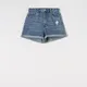 Szorty jeansowe high waist - Niebieski