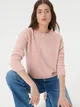Sweter z miękkiej dzianiny - Różowy