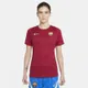 Damska koszulka piłkarska z krótkim rękawem Nike Dri-FIT FC Barcelona Strike - Czerwony