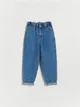 Jeansy typu baggy, uszyte z bawełnianej tkaniny z dodatkiem elastycznych włókien. - niebieski