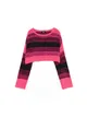 Różowo-czarny sweter