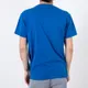 Kobaltowy bawełniany męski t-shirt z printem- Odzież - Kobaltowy