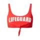 Banana Moon Top bikini o kroju stanika z napisem model ‘Nouo Lifeguard’