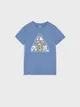 Wygodna koszulka wykonana z bawełnianej dzianiny. - mid blue