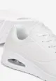 Białe Sznurowane Buty Sportowe z Perforacją na Nosku Sportisa