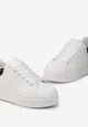 Czarne Sneakersy na Platformie Ozdobione Kontrastową Wstawką Aviasta