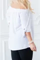 Biała bluzka hiszpanka z wiązanym rękawem NINA