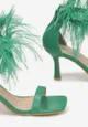 Zielone Sandały z Piórami Bolesum