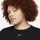 Damska koszulka z krótkim rękawem o kroju oversize Nike Sportswear Essential (duże rozmiary) - Czerń