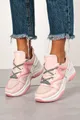 Różowe buty sportowe sneakersy sznurowane Casu 20G10/P