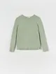 Wygodny sweter uszty z delikatnej dla skóry wiskozy z dodatkiem wytrzymałego materiału. - zielony