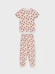 Wygodna, bawełniana piżama dwuczęściowa z nadrukiem Psiego Patrolu na całości. - różowy