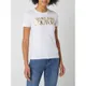 Versace Jeans Couture T-shirt z logo z efektem metalicznym