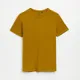 Koszulka Basic z melanżowej dzianiny pika musztardowa - Żółty