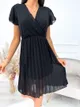 Czarna Plisowana Sukienka