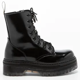Buty Charles Footwear Black Polished Dark 1984W004 BLACK