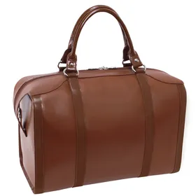 Skórzana podróżna torba na laptopa 18" brązowa Throop