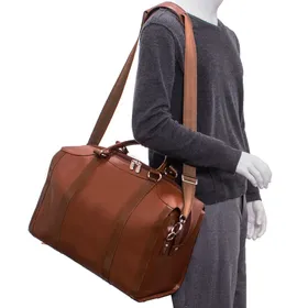 Skórzana podróżna torba na laptopa 18" brązowa Throop