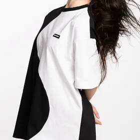 Sukienki Local Heroes YIN YANG BW TSHIRT DRESS SS21D0008 WHITE/BLACK