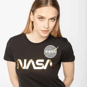 Koszulka Alpha Industries NASA PM T Wmn 365 BLACK/GOLD (198053-365)