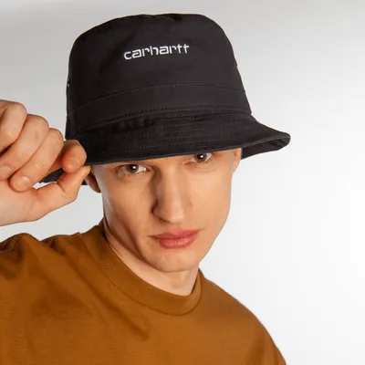 Carhartt wip Czapka Carhartt WIP Script Bucket Hat I026217-8990 BLACK/WHITE