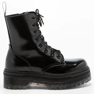 Charles Footwear Buty Charles Footwear Black Polished Dark 1984W004 BLACK