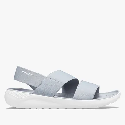 Crocs Sandały Crocs literide stretch sandal w light grey/white 206081-00j light grey/white